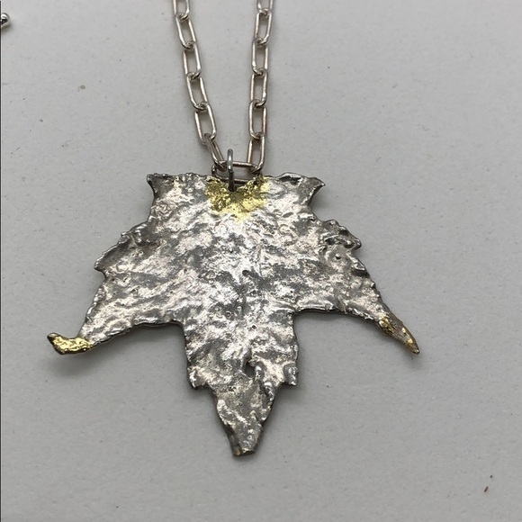 Sterling Silver Leaf Necklace - Picture 2 of 5